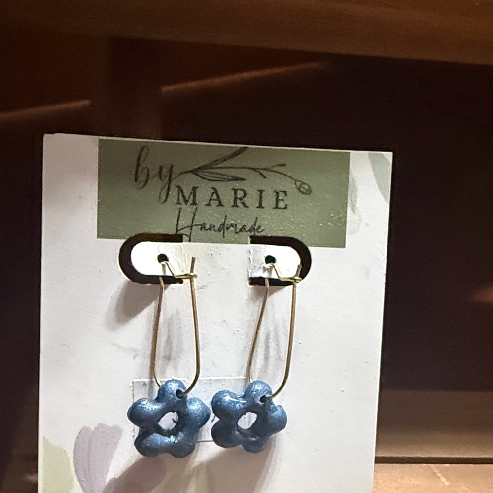 Blue Flower Earrings